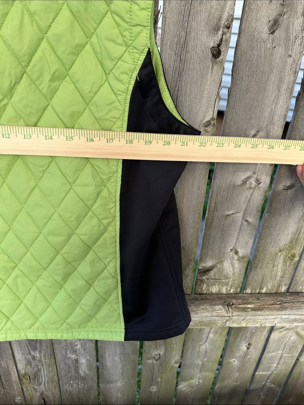 Styluxe Neon Lime Quilted Vest with Black Panels - Picture 5 of 6